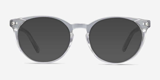 Morning Gray Clear AcetateEyeglass Frames from EyeBuyDirect, with Tinted Lenses