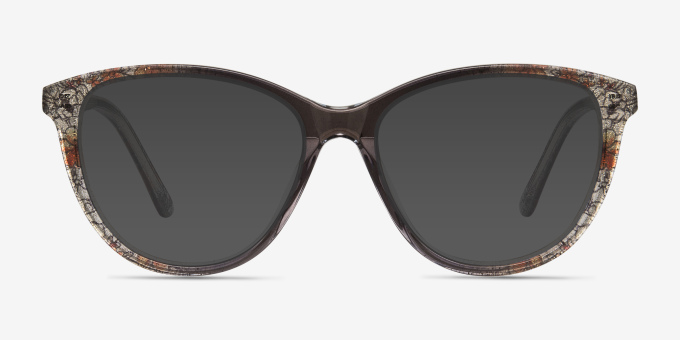 Lancet Clear Floral AcetateEyeglass Frames from EyeBuyDirect, with Tinted Lenses