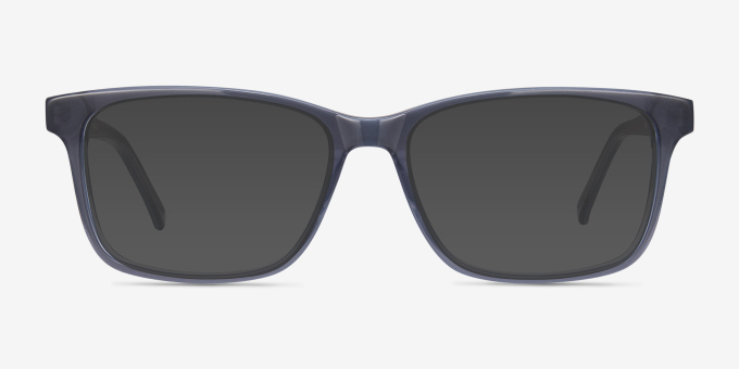 Prologue Blue AcetateEyeglass Frames from EyeBuyDirect, with Tinted Lenses
