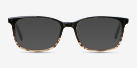 Botanist Gray Brown Acétate Montures de lunettes de vue d'EyeBuyDirect, with Tinted Lenses