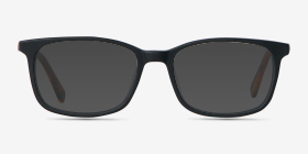 Botanist Noir Acétate Montures de lunettes de vue d'EyeBuyDirect, with Tinted Lenses