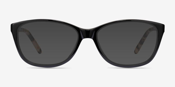Masque Black AcetateEyeglass Frames from EyeBuyDirect, with Tinted Lenses