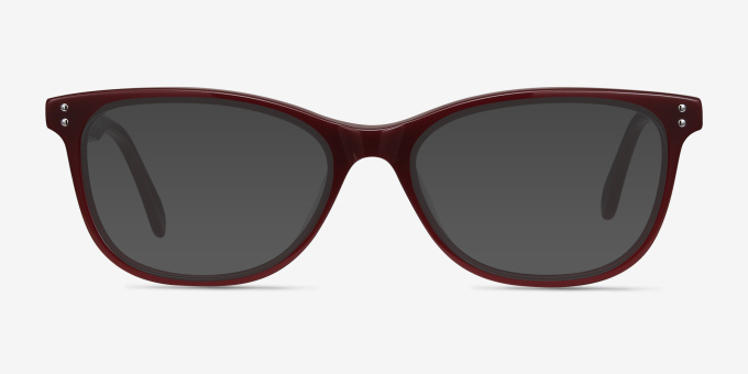 Prodigy Burgundy AcetateEyeglass Frames from EyeBuyDirect, with Tinted Lenses