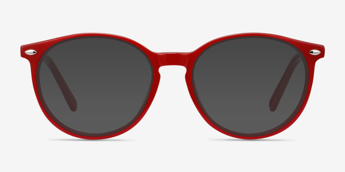 Blink Red AcetateEyeglass Frames from EyeBuyDirect, with Tinted Lenses