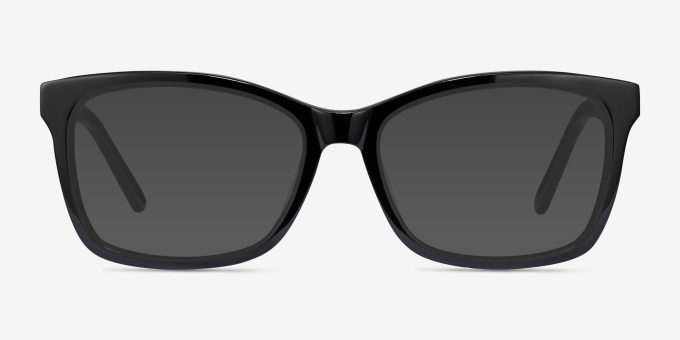 Mode Noir AcétateMontures de lunettes de vue d'EyeBuyDirect, Avec des Verres Teintés