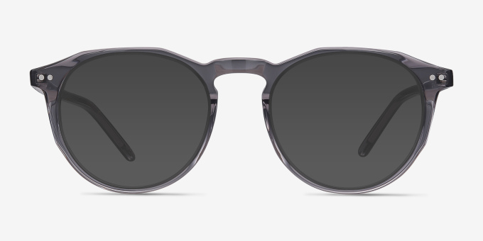 Planete Gray Clear AcetateEyeglass Frames from EyeBuyDirect, with Tinted Lenses