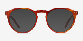 Planete Brown Tortoise Acétate Montures de lunettes de vue d'EyeBuyDirect, with Tinted Lenses