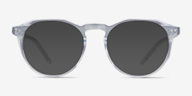 Planete Clear Blue Acétate Montures de lunettes de vue d'EyeBuyDirect, with Tinted Lenses