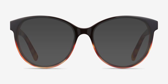 Laya Red Tortoise AcetateEyeglass Frames from EyeBuyDirect, with Tinted Lenses