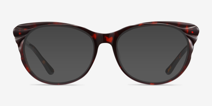 Mariposa Red Tortoise AcetateEyeglass Frames from EyeBuyDirect, with Tinted Lenses