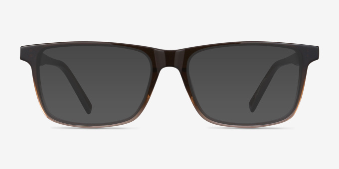 Mariner Clear Brown AcétateMontures de lunettes de vue d'EyeBuyDirect, Avec des Verres Teintés