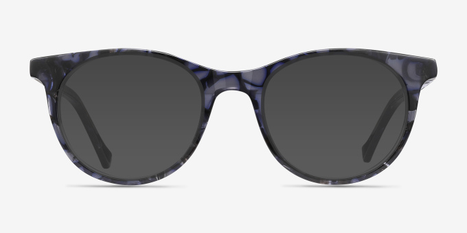 Delle Gray Floral AcetateEyeglass Frames from EyeBuyDirect, with Tinted Lenses