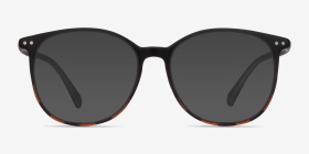 Lucia Black Tortoise Plastique Montures de lunettes de vue d'EyeBuyDirect, with Tinted Lenses