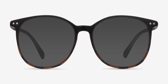 Lucia Black Tortoise PlasticEyeglass Frames from EyeBuyDirect, with Tinted Lenses