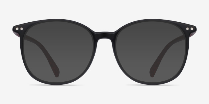 Lucia Matte Black PlasticEyeglass Frames from EyeBuyDirect, with Tinted Lenses