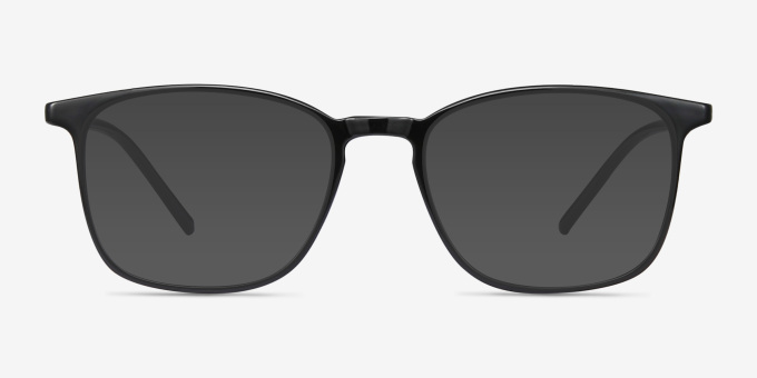 Trenton Black PlasticEyeglass Frames from EyeBuyDirect, with Tinted Lenses