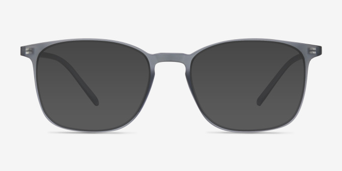 Trenton Gray PlasticEyeglass Frames from EyeBuyDirect, with Tinted Lenses