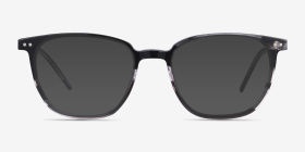Regalia Gray Striped Acétate Montures de lunettes de vue d'EyeBuyDirect, with Tinted Lenses