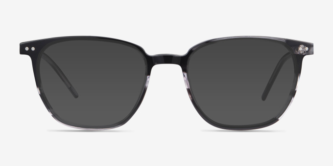 Regalia Gray Striped AcetateEyeglass Frames from EyeBuyDirect, with Tinted Lenses