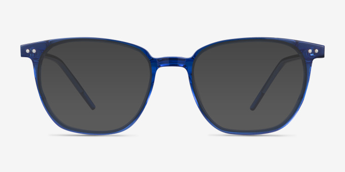 Regalia Bleu AcétateMontures de lunettes de vue d'EyeBuyDirect, Avec des Verres Teintés