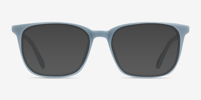 Etched Blue AcetateEyeglass Frames from EyeBuyDirect, with Tinted Lenses