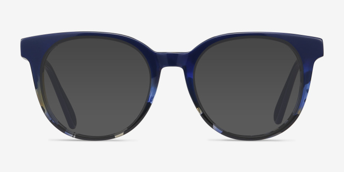 Rialto Blue Floral AcetateEyeglass Frames from EyeBuyDirect, with Tinted Lenses