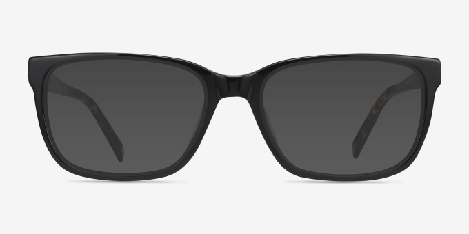 Demo Noir AcétateMontures de lunettes de vue d'EyeBuyDirect, Avec des Verres Teintés