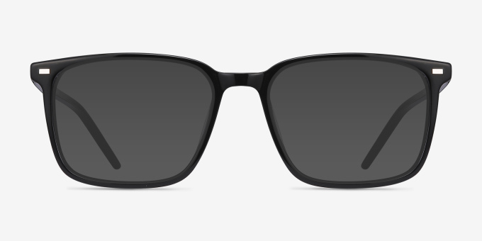 Chief Noir AcétateMontures de lunettes de vue d'EyeBuyDirect, Avec des Verres Teintés