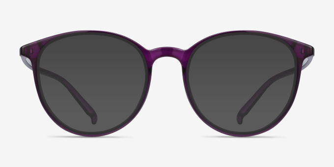 Macaron Purple PlasticEyeglass Frames from EyeBuyDirect, with Tinted Lenses