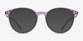 Macaron Clear Purple Plastique Montures de lunettes de vue d'EyeBuyDirect, with Tinted Lenses