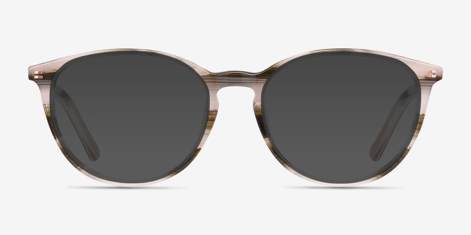 Messenger Striped AcetateEyeglass Frames from EyeBuyDirect, with Tinted Lenses