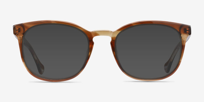Keen Brown AcetateEyeglass Frames from EyeBuyDirect, with Tinted Lenses