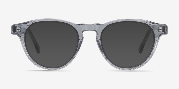 Marine Clear Gray AcetateEyeglass Frames from EyeBuyDirect, with Tinted Lenses