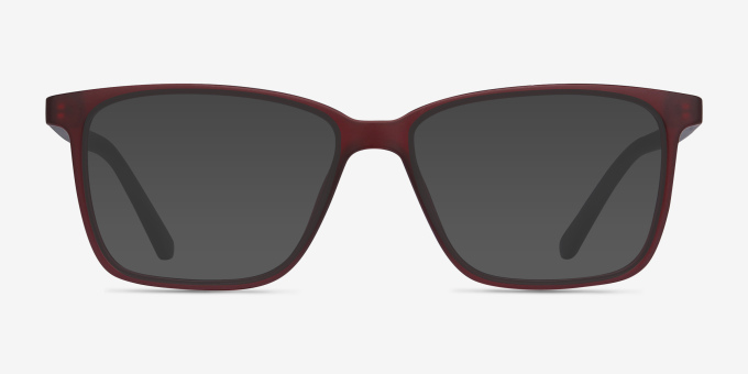 Alaska Red PlasticEyeglass Frames from EyeBuyDirect, with Tinted Lenses