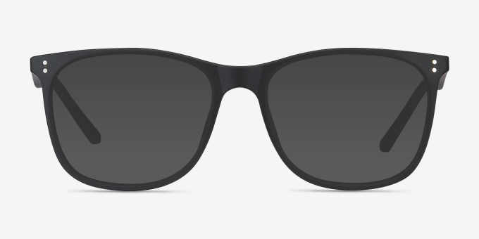 Mystery Black PlasticEyeglass Frames from EyeBuyDirect, with Tinted Lenses