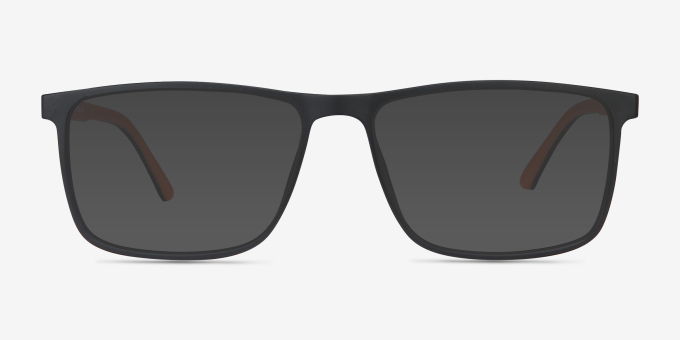 Holmes Black PlasticEyeglass Frames from EyeBuyDirect, with Tinted Lenses