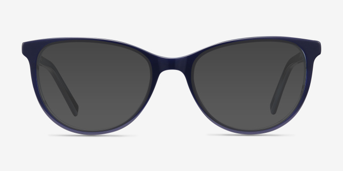 Sphinx Blue Striped AcétateMontures de lunettes de vue d'EyeBuyDirect, Avec des Verres Teintés