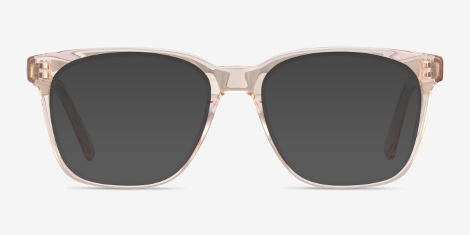 Jamie Clear Brown AcetateEyeglass Frames from EyeBuyDirect, with Tinted Lenses