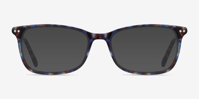 Alette Blue Floral AcetateEyeglass Frames from EyeBuyDirect, with Tinted Lenses