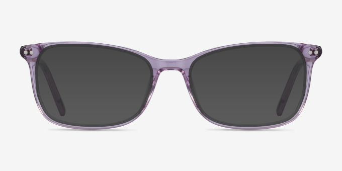 Alette Clear Purple AcetateEyeglass Frames from EyeBuyDirect, with Tinted Lenses