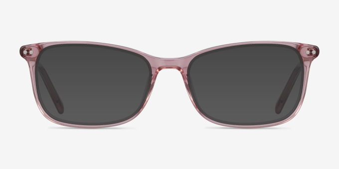Alette Clear Pink AcetateEyeglass Frames from EyeBuyDirect, with Tinted Lenses