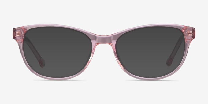 Thinker Clear Pink AcetateEyeglass Frames from EyeBuyDirect, with Tinted Lenses