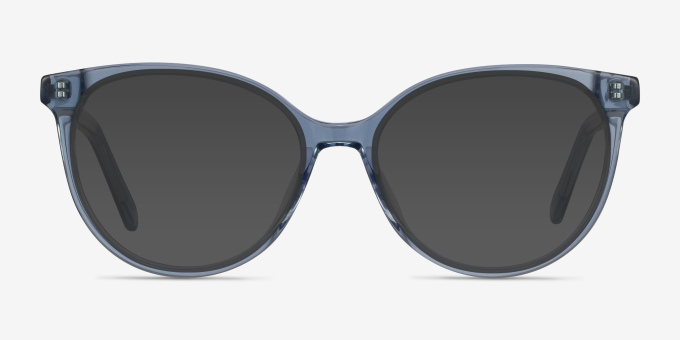 Nala Clear Blue AcetateEyeglass Frames from EyeBuyDirect, with Tinted Lenses