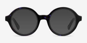 Groove Bleu Acétate Montures de lunettes de vue d'EyeBuyDirect, with Tinted Lenses