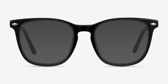 Honor Black AcetateEyeglass Frames from EyeBuyDirect, with Tinted Lenses