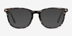 Honor Gray Tortoise Acétate Montures de lunettes de vue d'EyeBuyDirect, with Tinted Lenses