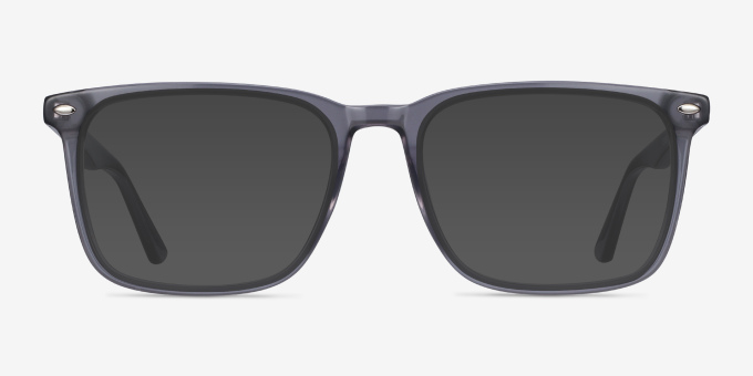 Tactician Gray AcetateEyeglass Frames from EyeBuyDirect, with Tinted Lenses
