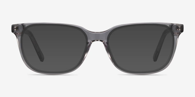 Peruse Clear Gray AcetateEyeglass Frames from EyeBuyDirect, with Tinted Lenses