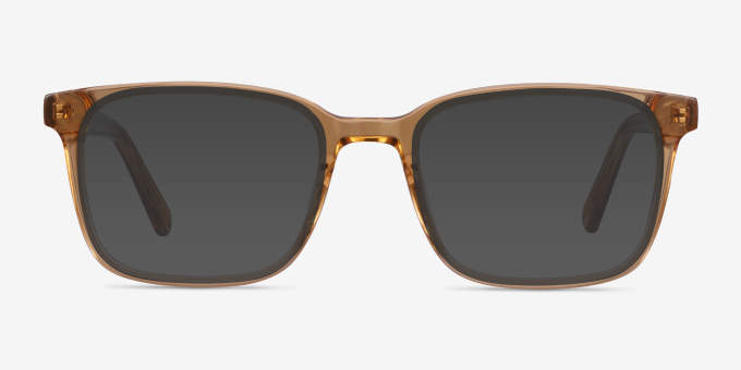 Charlie Clear Brown AcetateEyeglass Frames from EyeBuyDirect, with Tinted Lenses