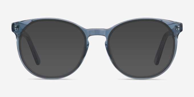 Dulce Blue AcetateEyeglass Frames from EyeBuyDirect, with Tinted Lenses